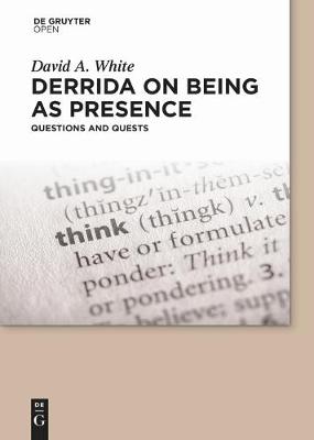 Book cover for Derrida on Being as Presence