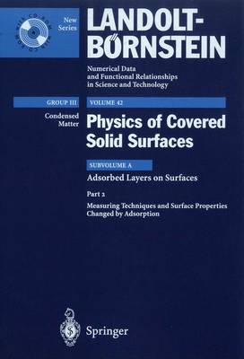 Book cover for Measuring Techniques and Surface Properties Changed by Adsorption