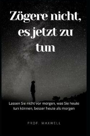 Cover of Zoegere nicht, es jetzt zu tun