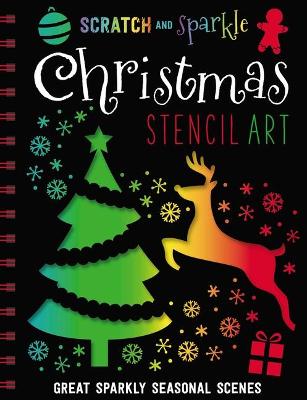 Book cover for Scratch and Sparkle Christmas Stencil Art