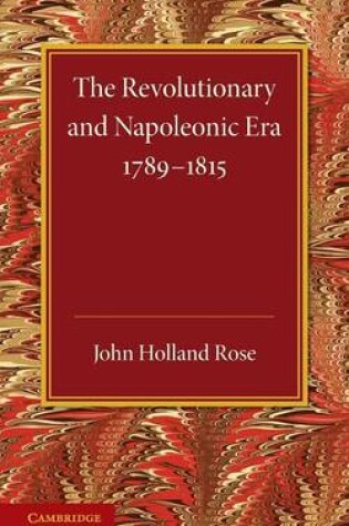 Cover of The Revolutionary and Napoleonic Era 1789-1815