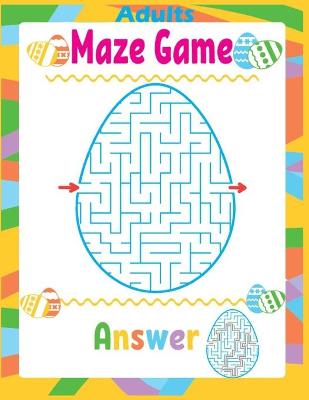 Book cover for Adults Maze Game & Answer