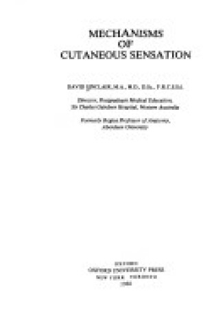 Cover of Mechanisms of Cutaneous Sensation