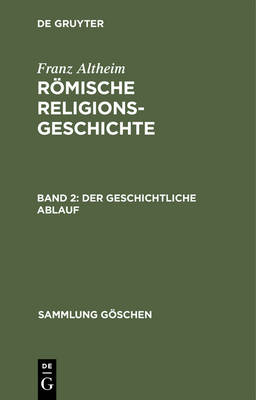 Book cover for Der Geschichtliche Ablauf