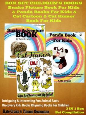 Book cover for Animals Books for Kids: Snakes, Pandas & Cat Humor