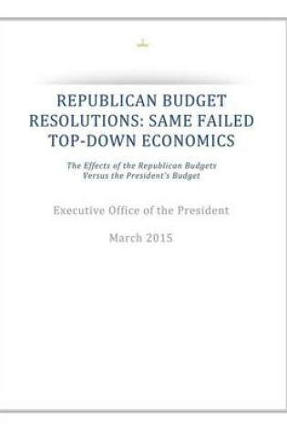 Cover of Republican Budget Resolutions