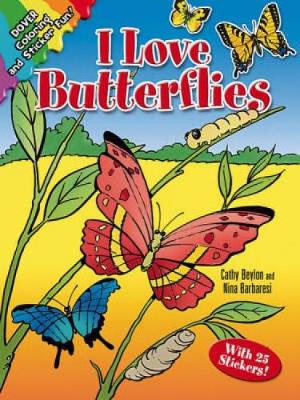 Book cover for I Love Butterflies Sticker Book