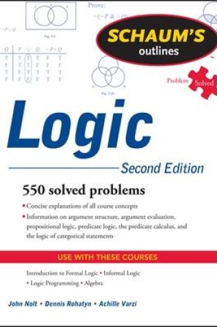 Cover of Schaum's Outline of Logic, Second Edition