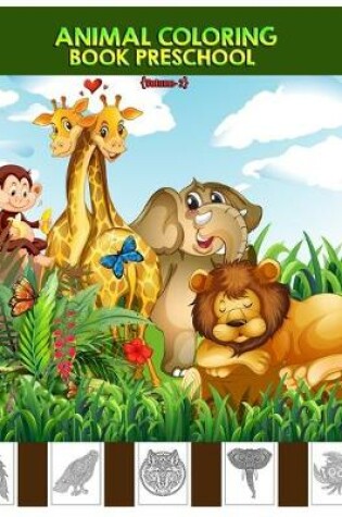 Cover of animal coloring book preschool