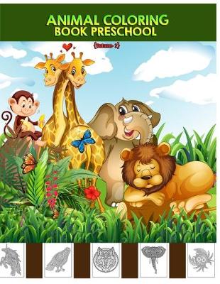 Book cover for animal coloring book preschool