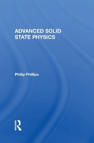 Cover of Advanced Solid State Physics