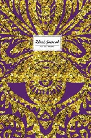 Cover of Blank Journal. Faux Gold and Purple