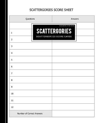 Book cover for Black and White Publishing Scattergories Score Card