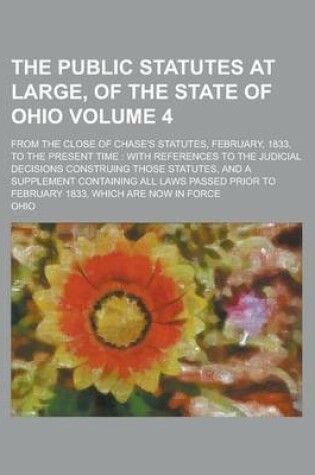 Cover of The Public Statutes at Large, of the State of Ohio; From the Close of Chase's Statutes, February, 1833, to the Present Time