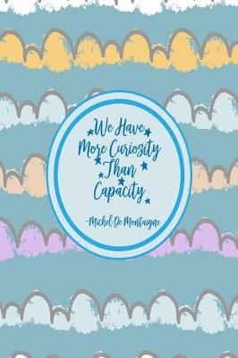 Book cover for We Have More Curiosity Than Capacity