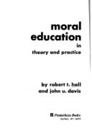 Cover of Moral Education in Theory and Practice