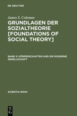 Cover of Koerperschaften Und Die Moderne Gesellschaft