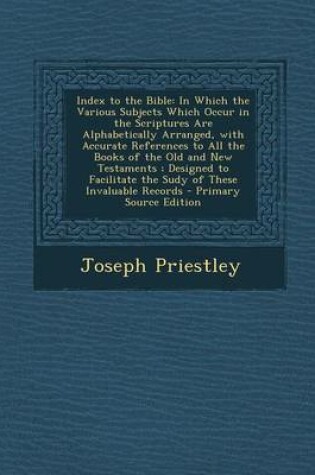 Cover of Index to the Bible
