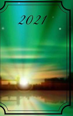 Book cover for 2021 Green Sunrise DayPlanner