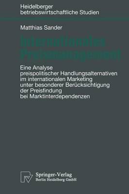 Cover of Internationales Preismanagement