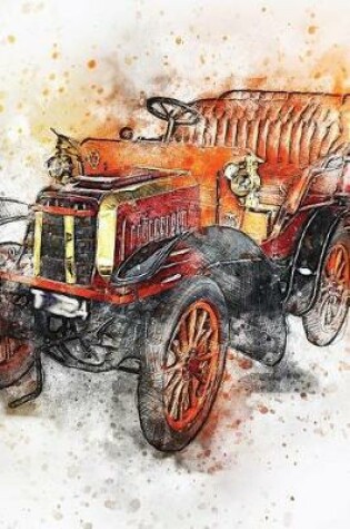 Cover of Vintage Orange Classic Car Watercolor Journal