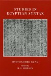 Book cover for Studies in Egyptian Syntax