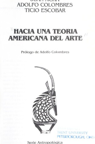 Cover of Hacia Una Teoria Americana del Arte