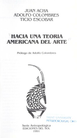 Book cover for Hacia Una Teoria Americana del Arte