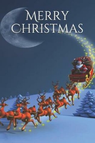 Cover of Christmas Notebook, Cristmas Journal, Christmas Diary, Santa Claus - One Subject - 120 Pages