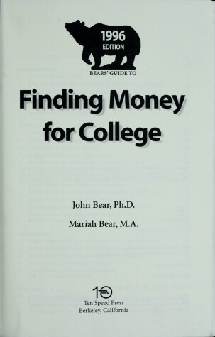 Cover of Finding Money for College 1998