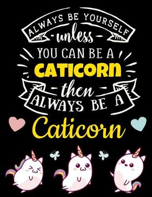 Book cover for Caticorn Black Pages Notebook