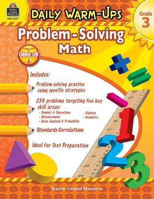 Book cover for Daily Warm-Ups: Problem Solving Math Grade 3
