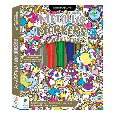 Cover of Kaleidoscope Colouring Kit Metallic Markers