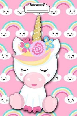 Book cover for Academic Planner 2019-2020 - Unicorn Pink Background