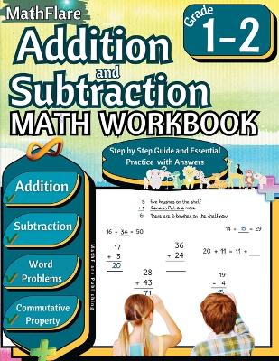 Book cover for Addition and Subtraction Math Workbook 1st and 2nd Grade