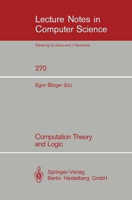 Book cover for Computation Theory and Logic