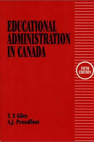 Cover of Educational Administration in Canada