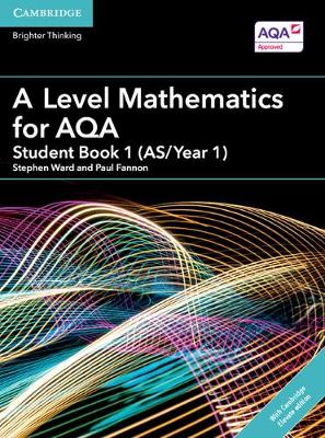 Cover of A Level Mathematics for AQA Student Book 1 (AS/Year 1) with Cambridge Elevate Edition (2 Years)