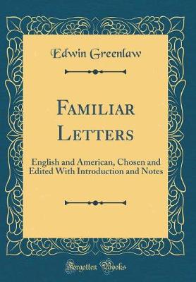 Book cover for Familiar Letters