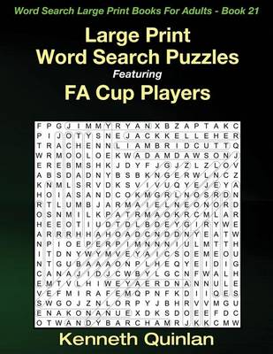 Book cover for Large Print Word Search Puzzles Featuring FA Cup Players