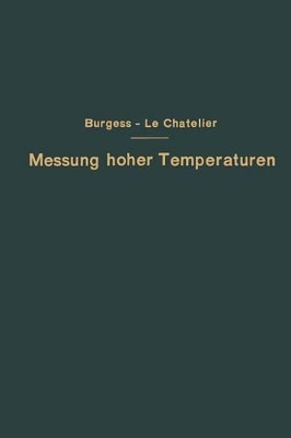 Book cover for Die Messung Hoher Temperaturen