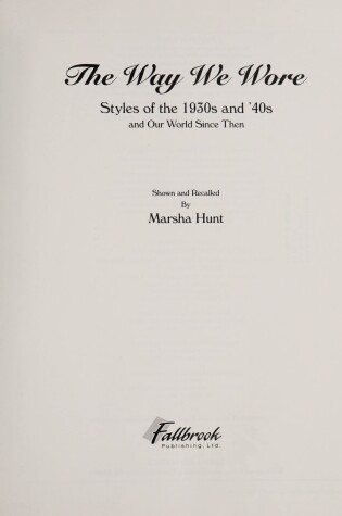 Cover of The Way We Wore