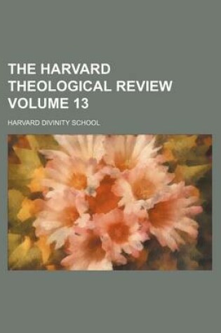 Cover of The Harvard Theological Review Volume 13