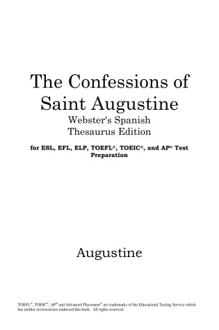 Cover of The Confessions of Saint Augustine