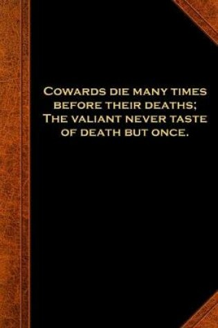 Cover of 2020 Daily Planner Shakespeare Quote Caesar Cowards Die Many Times 388 Pages