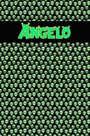 Cover of 120 Page Handwriting Practice Book with Green Alien Cover Angelo