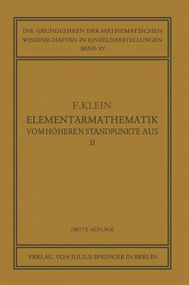 Book cover for Elementarmathematik Vom Hoeheren Standpunkte Aus, II