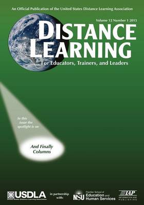 Cover of Distance Learning Magazine, Volume 12, Issue 1, 2015