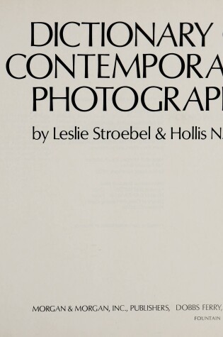 Cover of Dictionary of Contemporary Photography