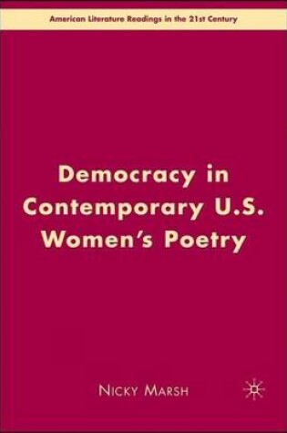 Cover of Democracy in Contemporary U.S. Women's Poetry